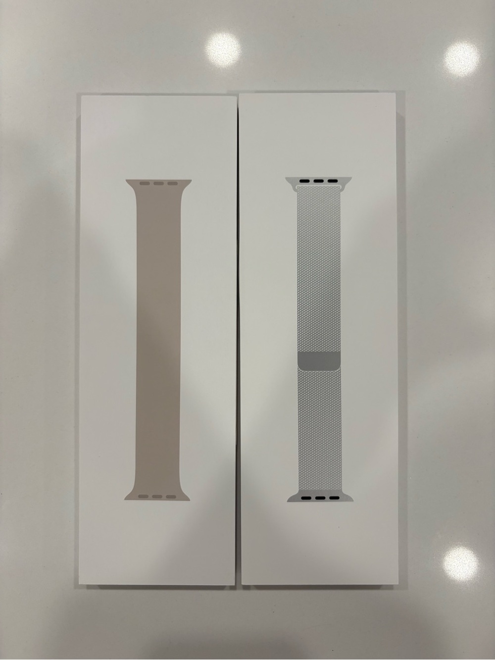 Brand New Apple Watch 41 MM Starlight Sport Band Size 6 & Silver Milanese Loop